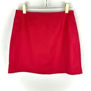 Vintage 1990’s 2000’s Y2K ‘Gap’ Stretch Cotton Mini Skirt in Raspberry Red • S/M